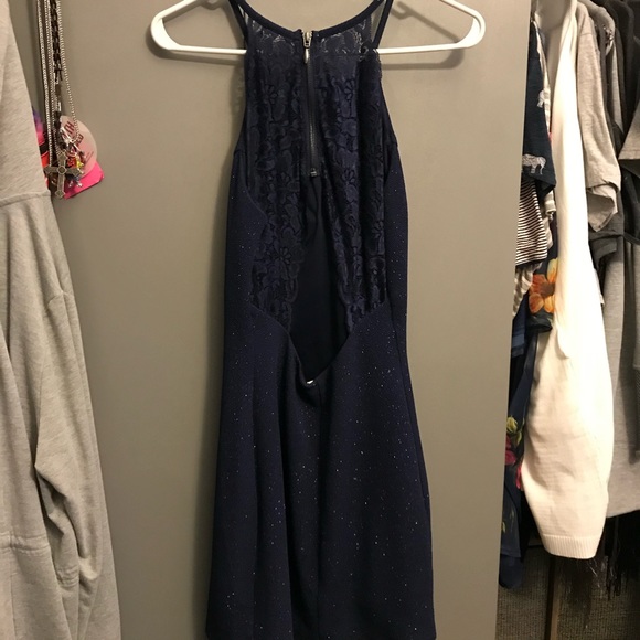 Sparkly navy blue dress size small - Picture 2 of 3